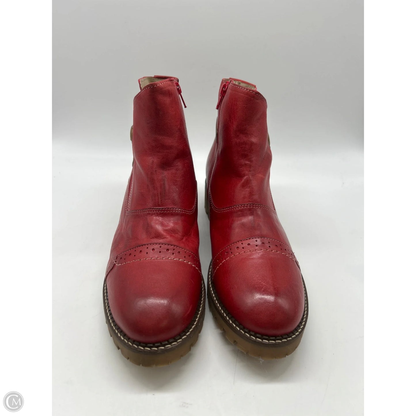 Boots Ankle Flats By Cmb In Red, Size: 11.5