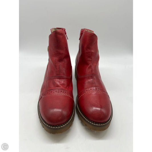 Boots Ankle Flats By Cmb In Red, Size: 11.5
