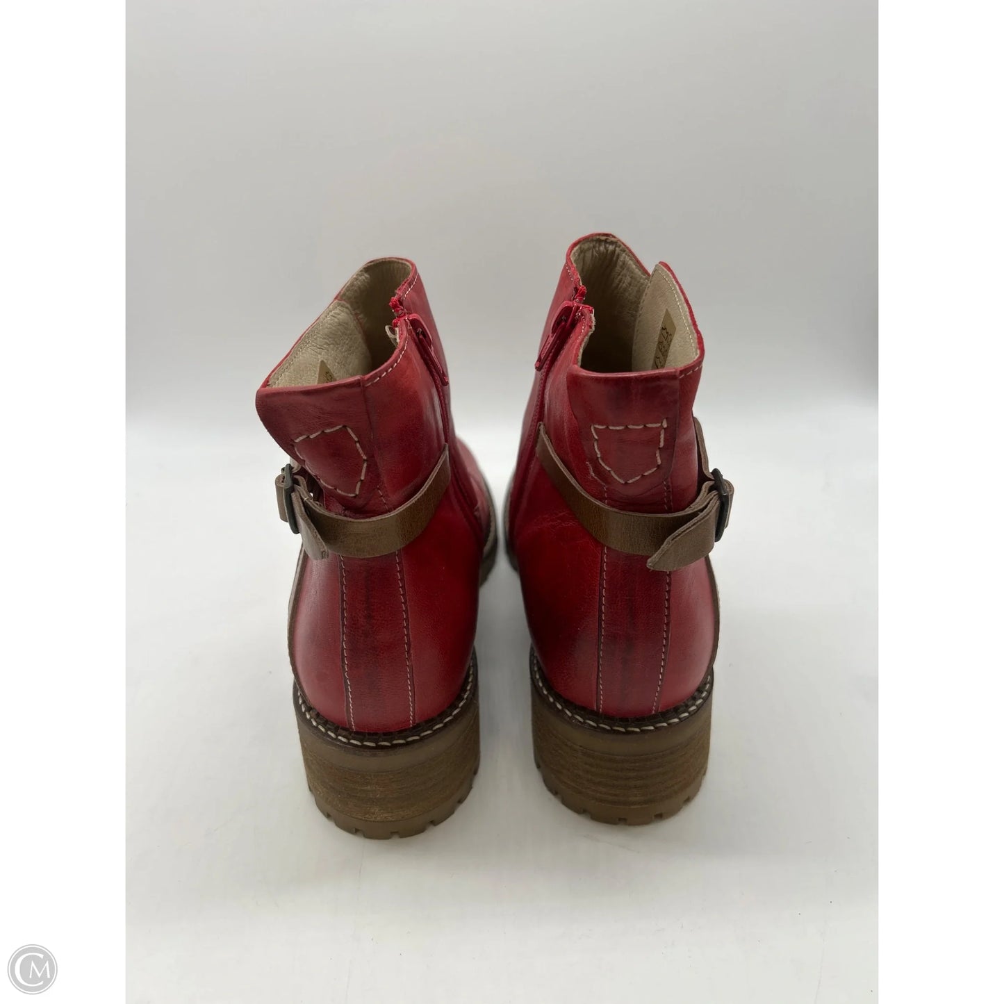 Boots Ankle Flats By Cmb In Red, Size: 11.5