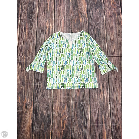 Top 3/4 Sleeve By Clothes Mentor In Green, Size: L