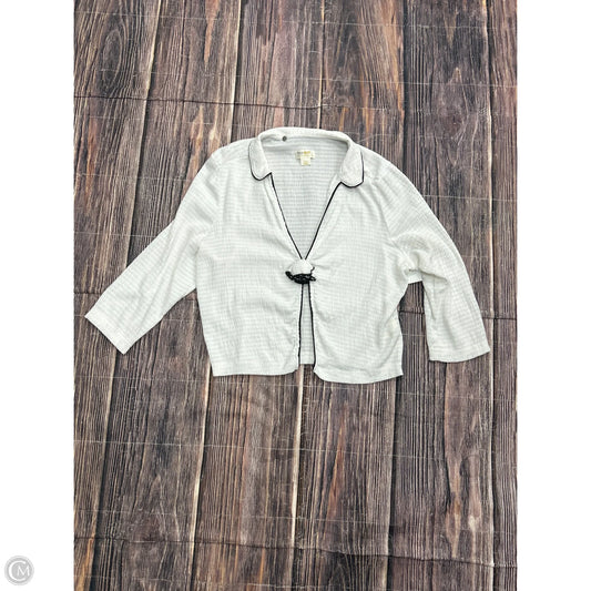 Top Long Sleeve By Maeve In White, Size: L
