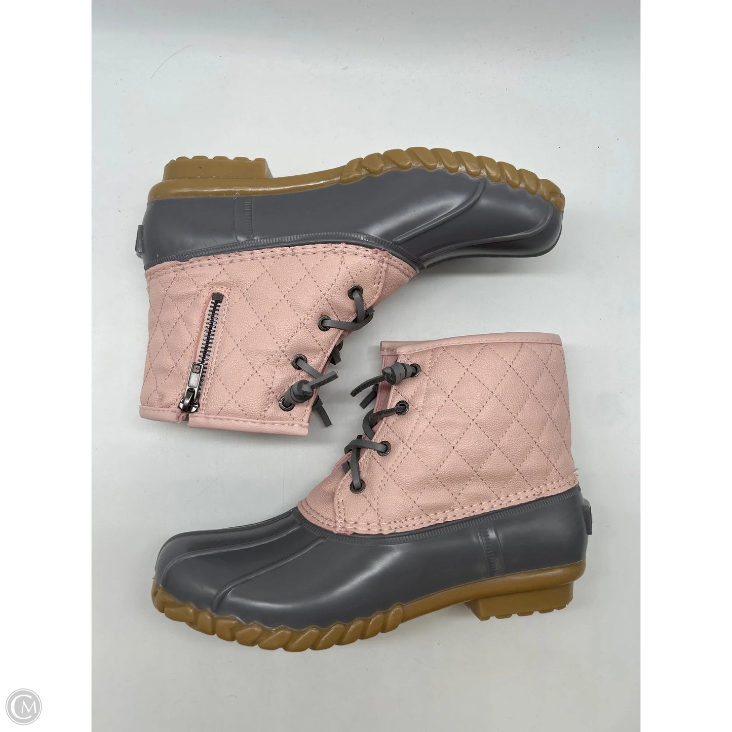 Boots Rain By Nautica In Grey & Pink, Size: 9