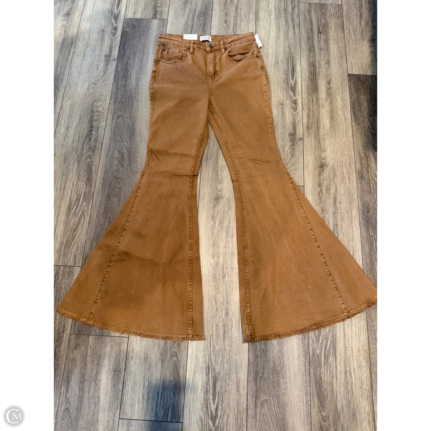 Jeans Flared By Shyanne In Brown, Size: 12
