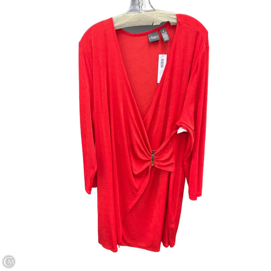 Dress Casual Midi By Chicos In Red, Size: 1x