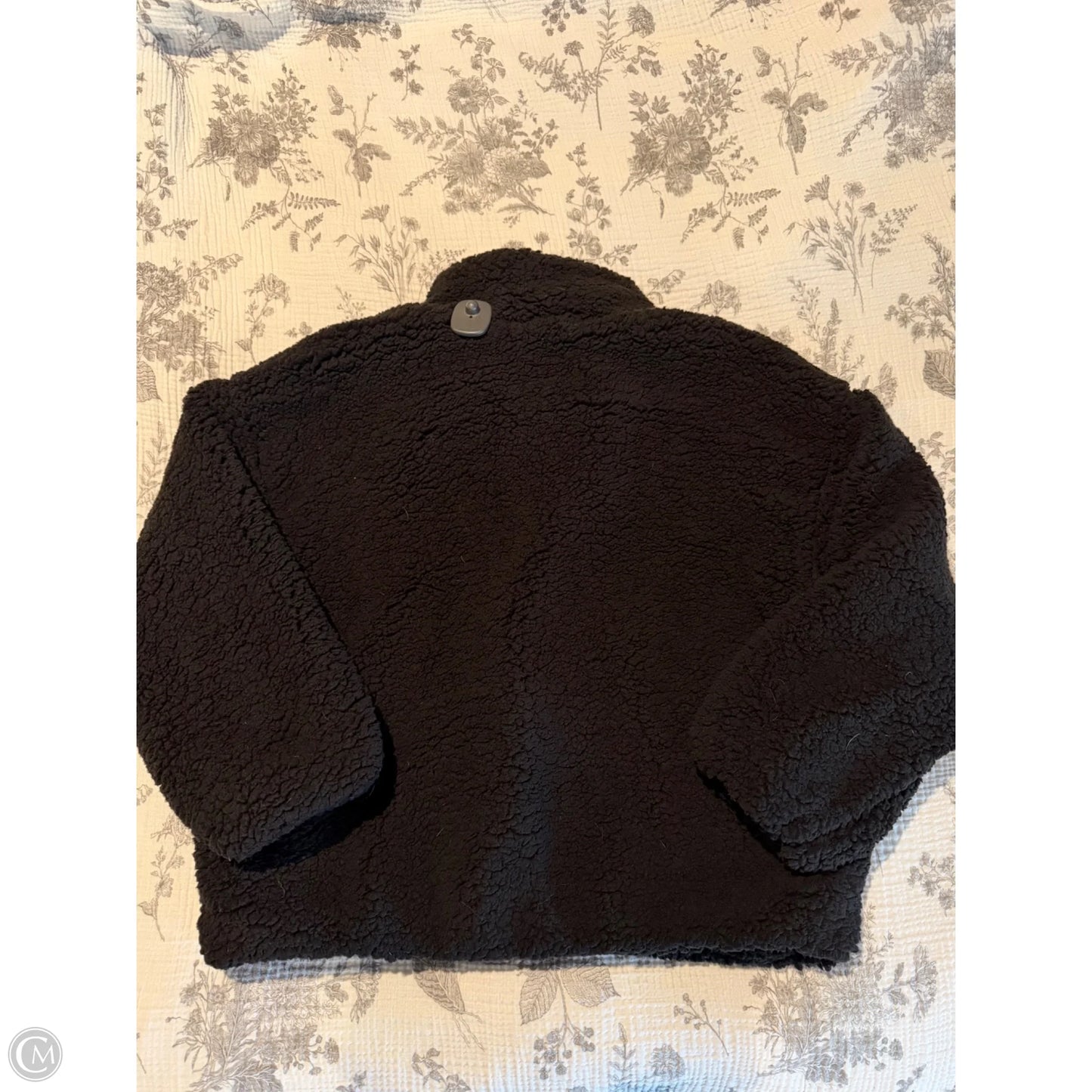 Jacket Faux Fur & Sherpa By Nine West In Black, Size: 1x