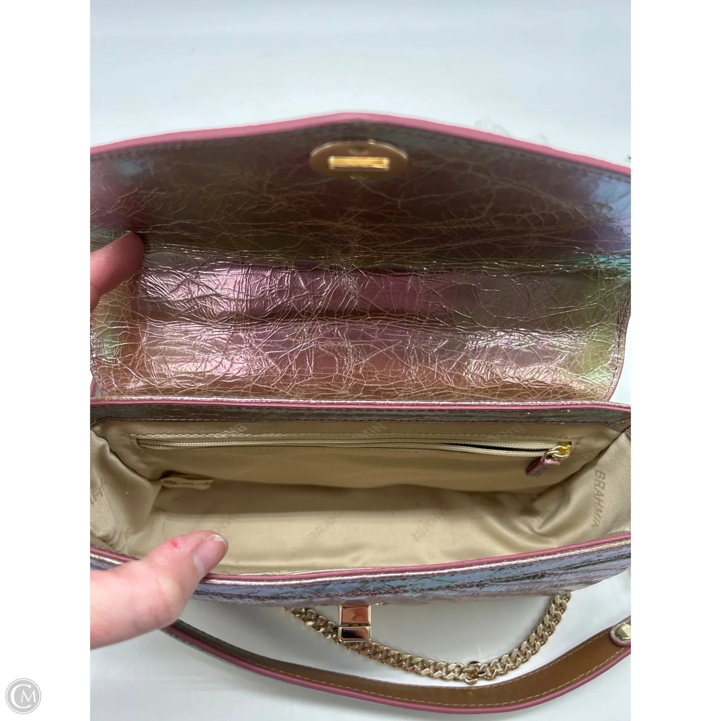 Handbag Designer By Brahmin, Size: Small