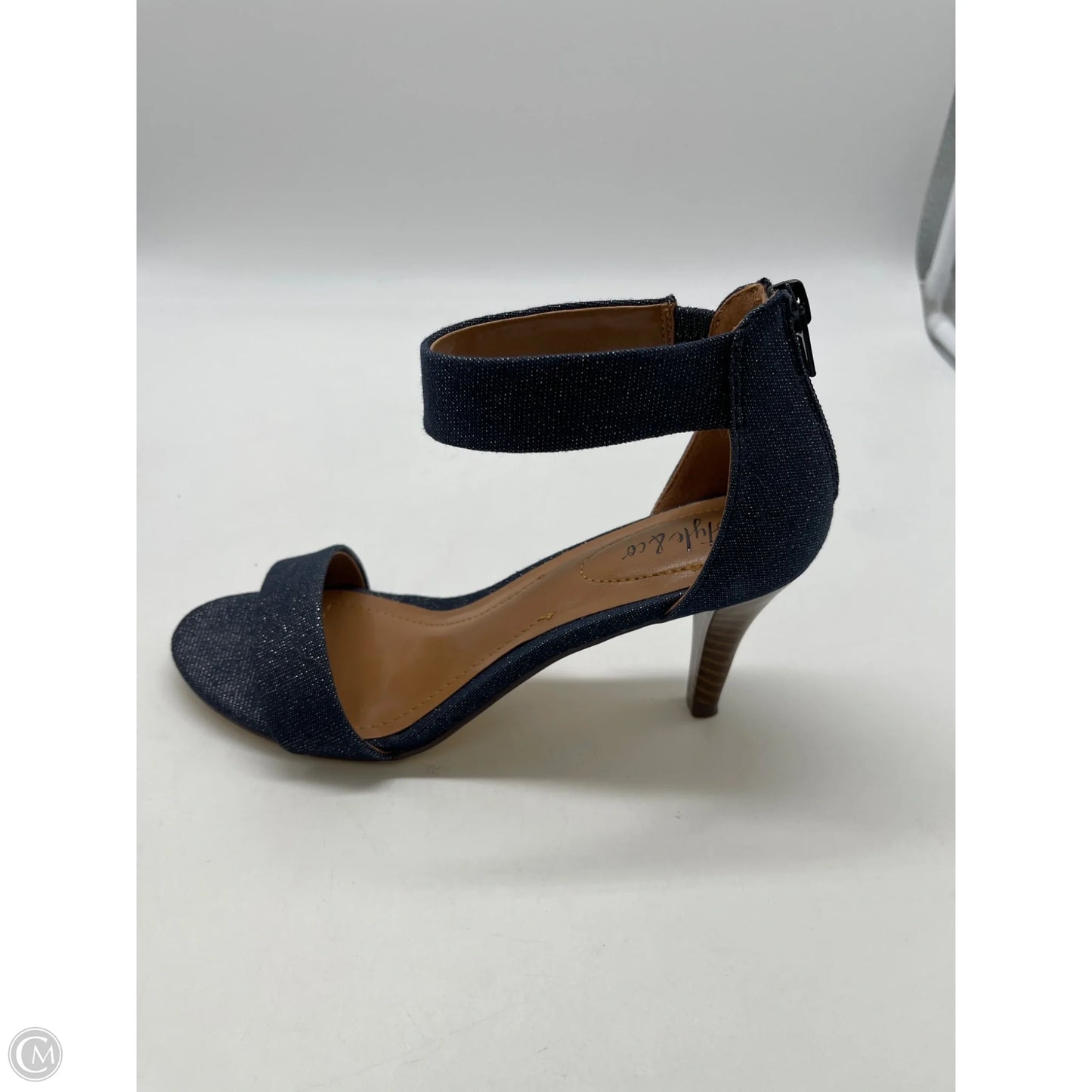 Sandals Heels Stiletto By Style And Company In Blue, Size: 6