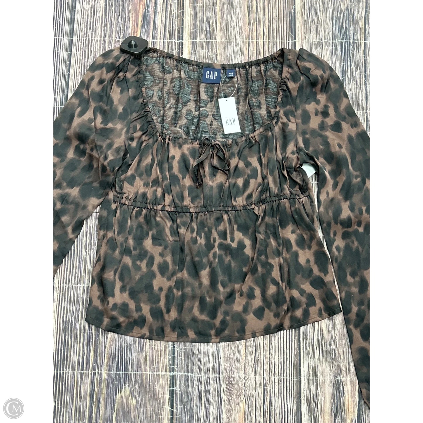Top Long Sleeve By Gap In Brown, Size: Xxs