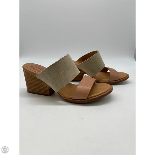 Sandals Heels Block By Kork Ease In Tan, Size: 7