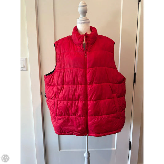 Vest Puffer & Quilted By Clothes Mentor In Red, Size: 3x