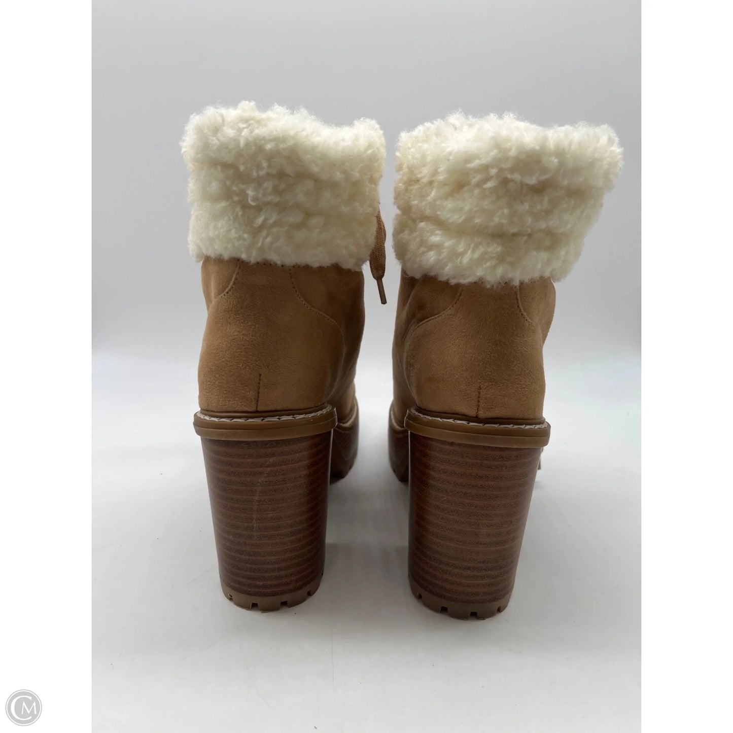 Boots Ankle Heels By Express In Brown, Size: 8