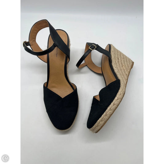 Shoes Heels Wedge By Time And Tru In Black, Size: 11