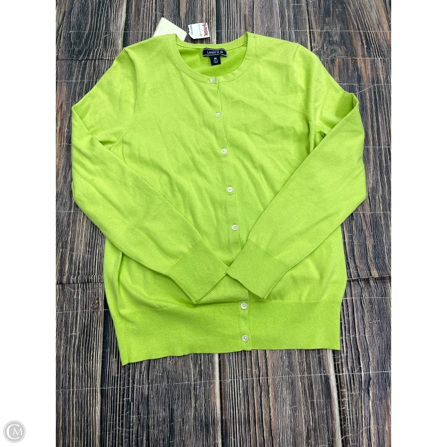 Cardigan By Lands End In Green, Size: M