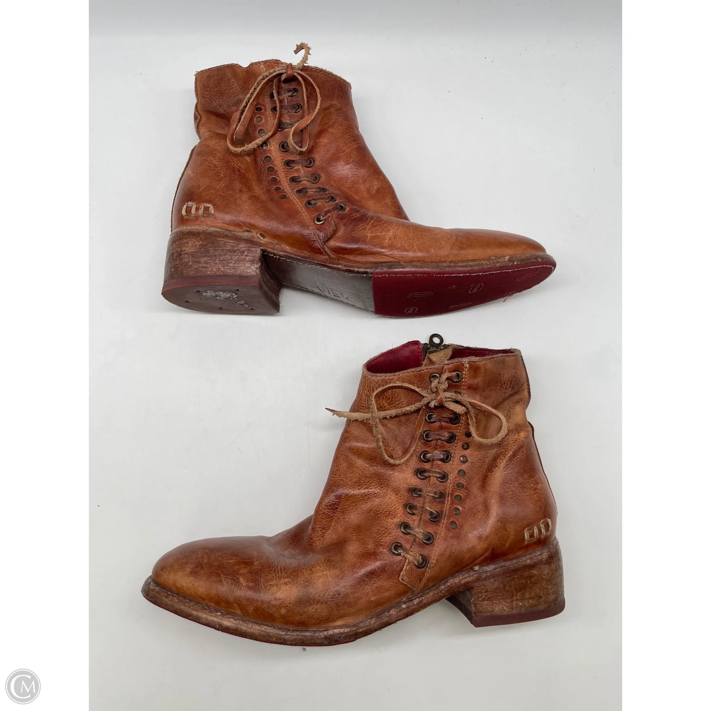 Boots Ankle Flats By Bed Stu In Brown, Size: 9.5