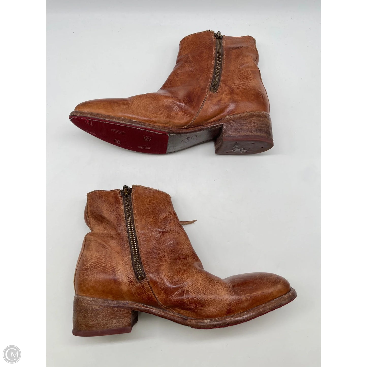 Boots Ankle Flats By Bed Stu In Brown, Size: 9.5