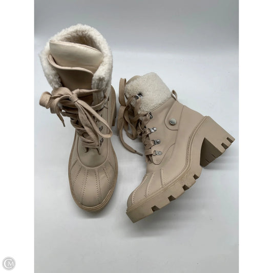 Boots Ankle Heels By Steve Madden In Cream, Size: 9
