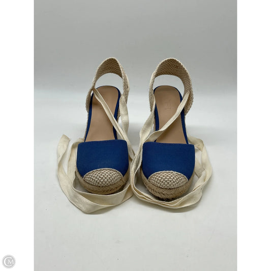Shoes Heels Wedge By Loft In Blue, Size: 6