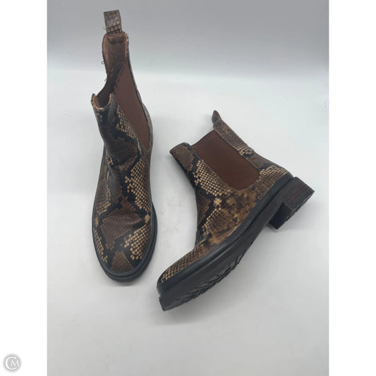 Boots Ankle Flats By Aerosoles In Snakeskin Print, Size: 10