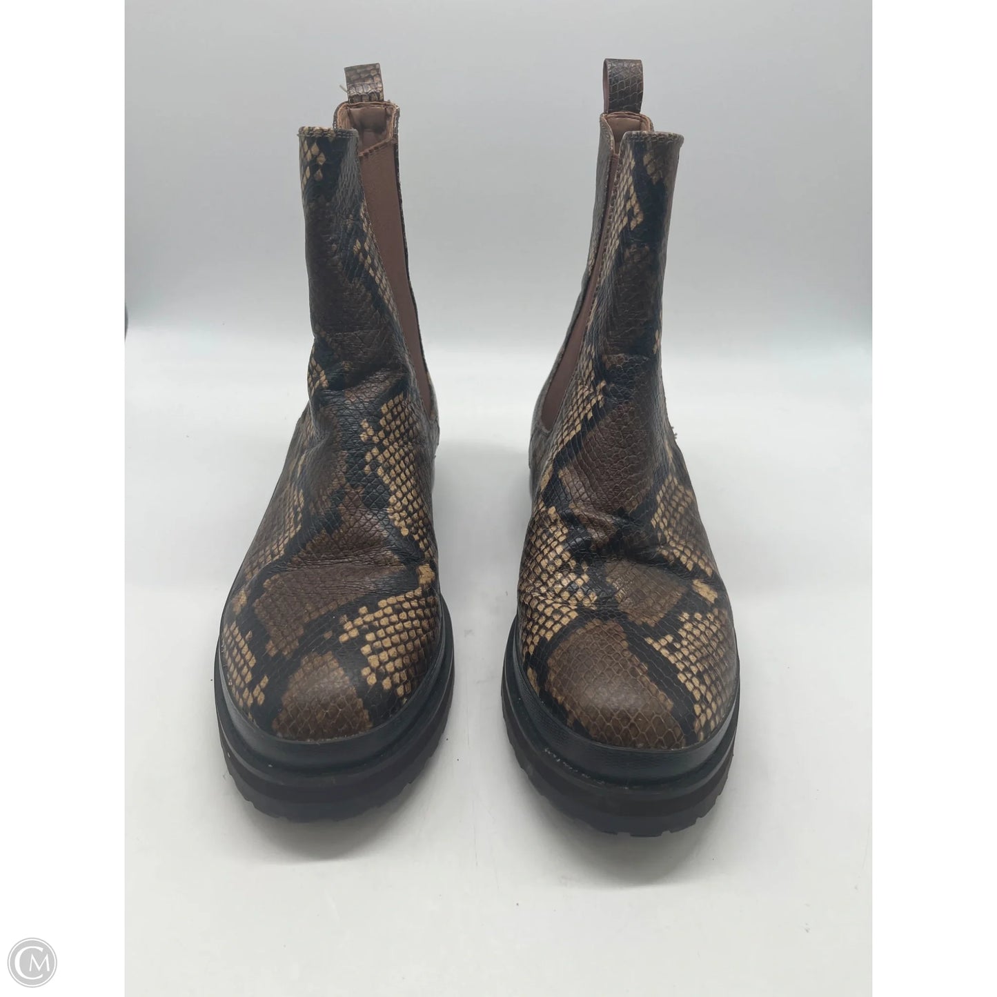 Boots Ankle Flats By Aerosoles In Snakeskin Print, Size: 10
