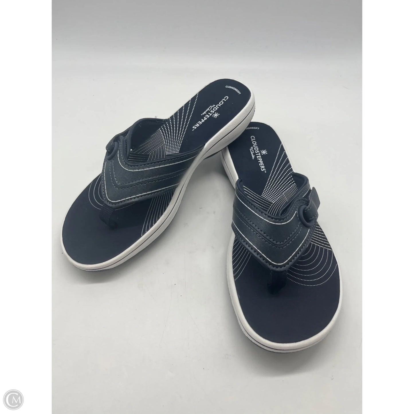 Sandals Flip Flops By Clarks In Navy, Size: 7