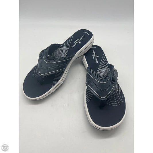Sandals Flip Flops By Clarks In Navy, Size: 7