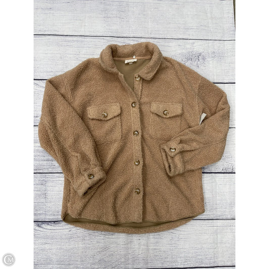 Jacket Faux Fur & Sherpa By Wishlist In Tan, Size: M