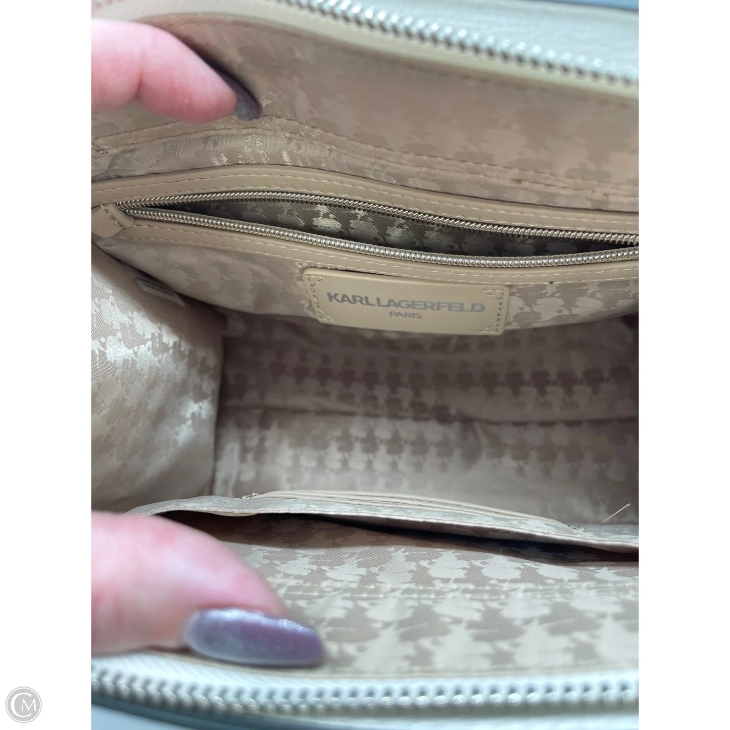 Handbag Designer By Karl Lagerfeld, Size: Medium