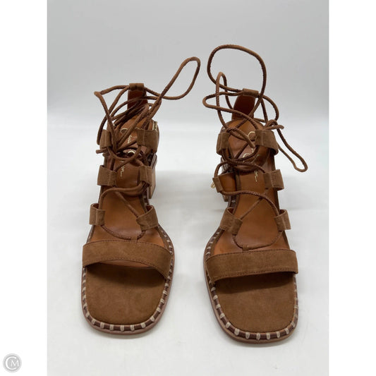 Sandals Heels Block By Jessica Simpson In Brown, Size: 9