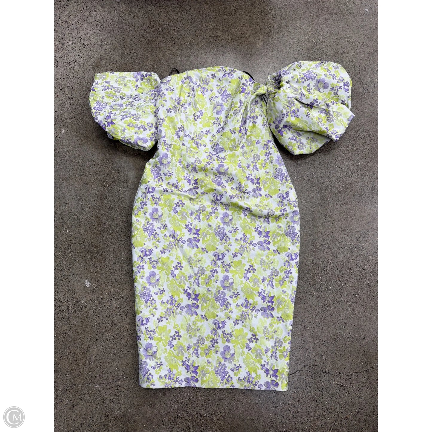 Dress Party Midi By Cmb In Green & Purple, Size: 6