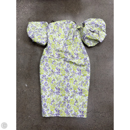 Dress Party Midi By Cmb In Green & Purple, Size: 6
