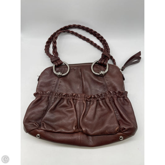 Handbag Leather By B. Makowsky, Size: Medium