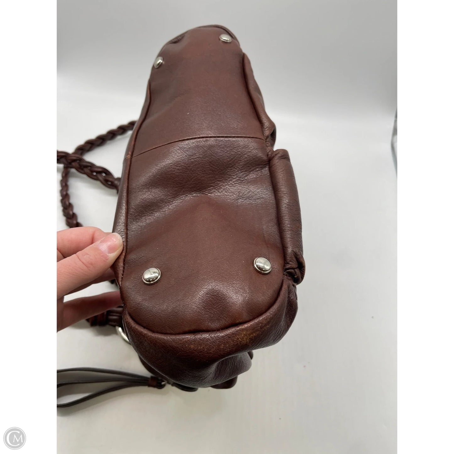Handbag Leather By B. Makowsky, Size: Medium