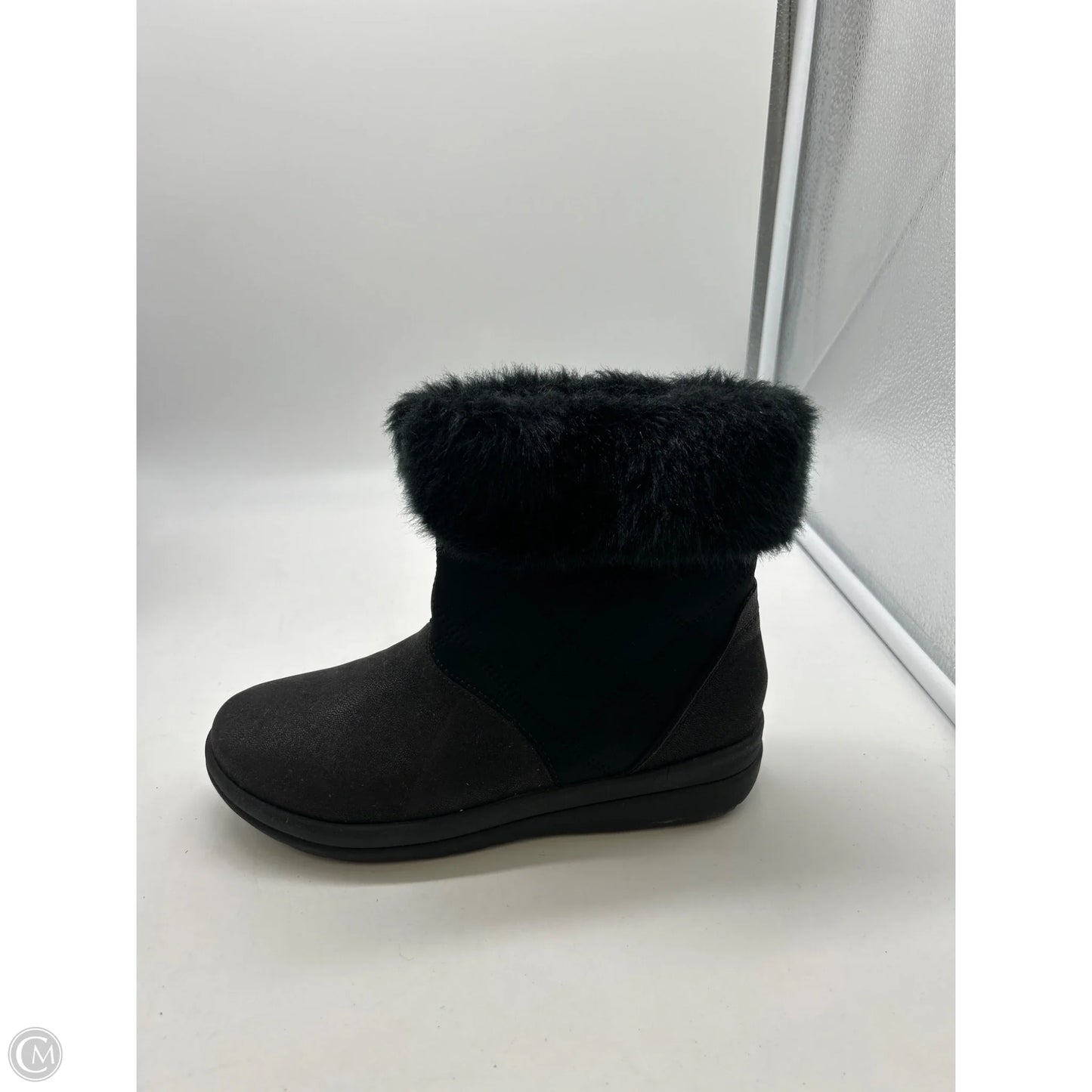 Boots Ankle Flats By Clarks In Black, Size: 7