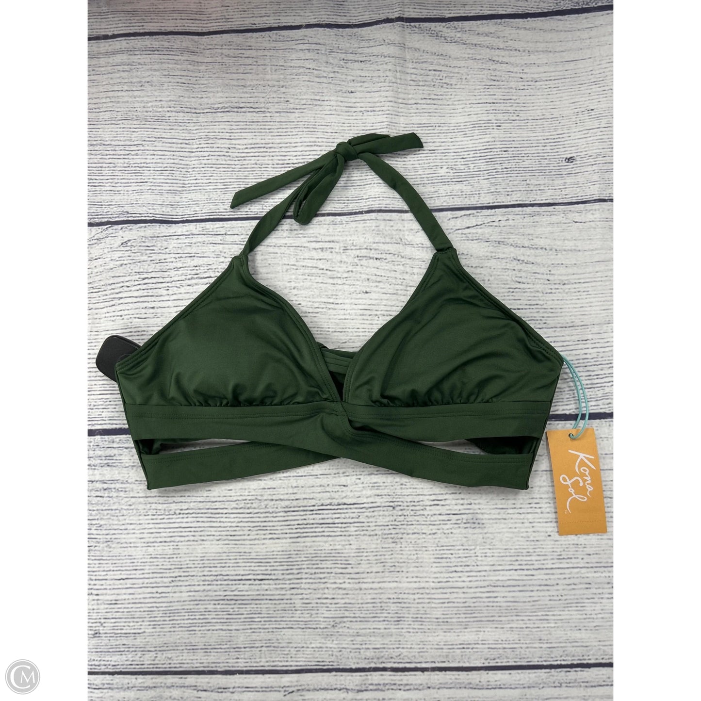 Swimsuit Top By Kona Sol In Green, Size: M
