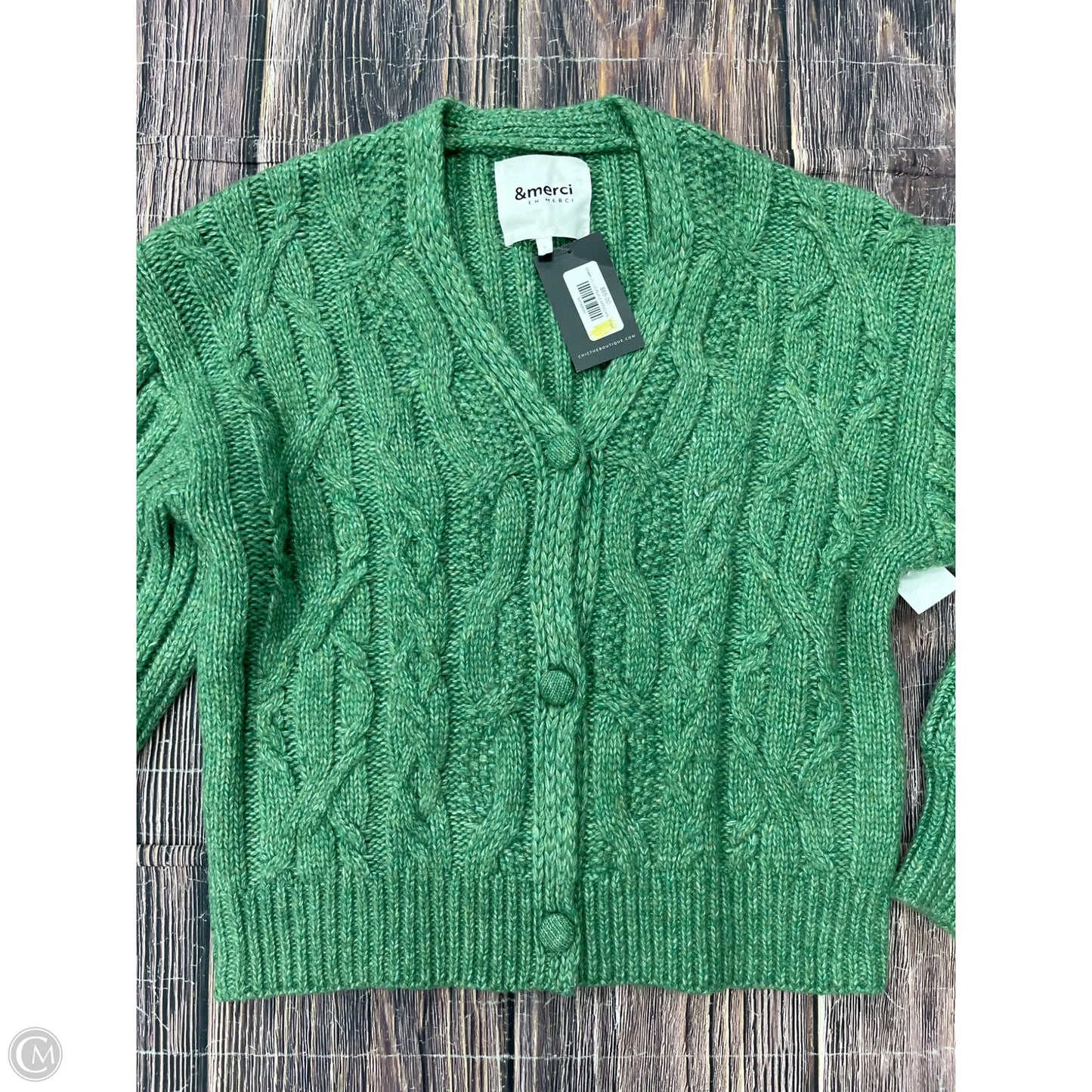 Sweater Cardigan By &merci In Green, Size: L