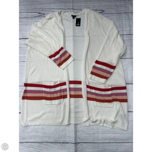 Sweater Cardigan By Torrid In White, Size: 6