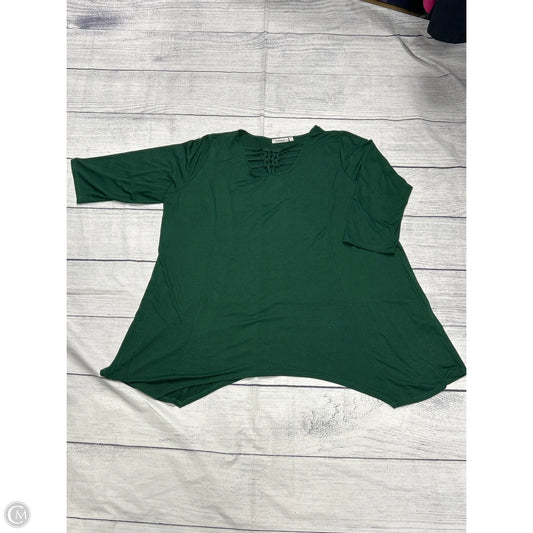 Tunic 3/4 Sleeve By Avenue In Green, Size: 5