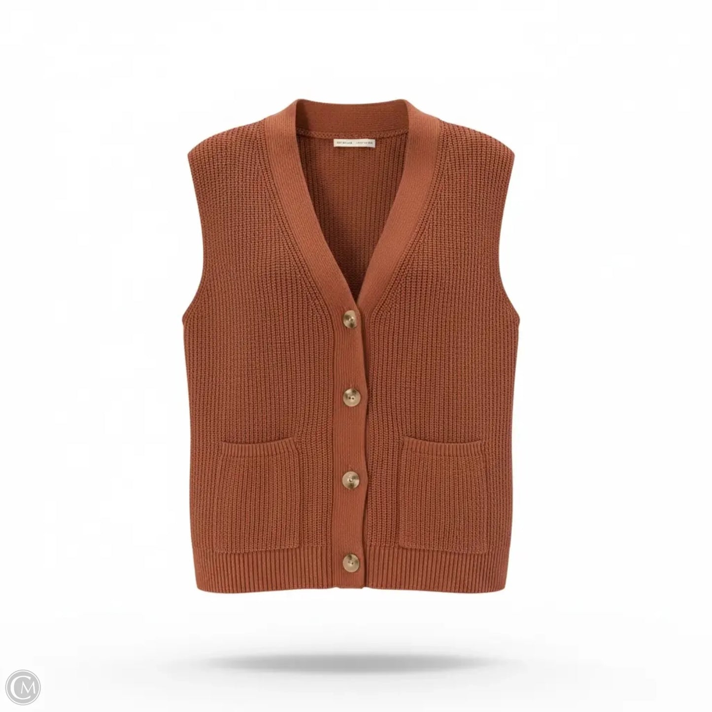 Sweater Cardigan By Be Cool In Orange, Size: S