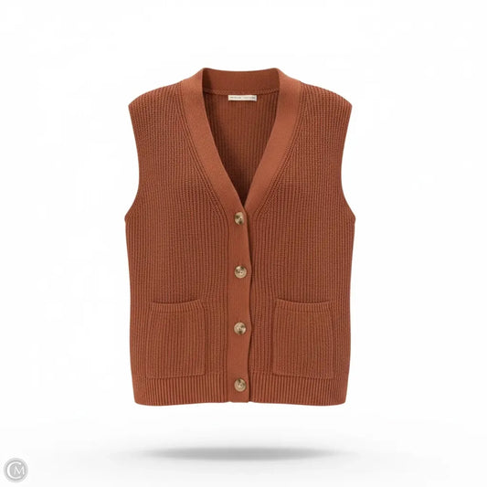 Sweater Cardigan By Be Cool In Orange, Size: S