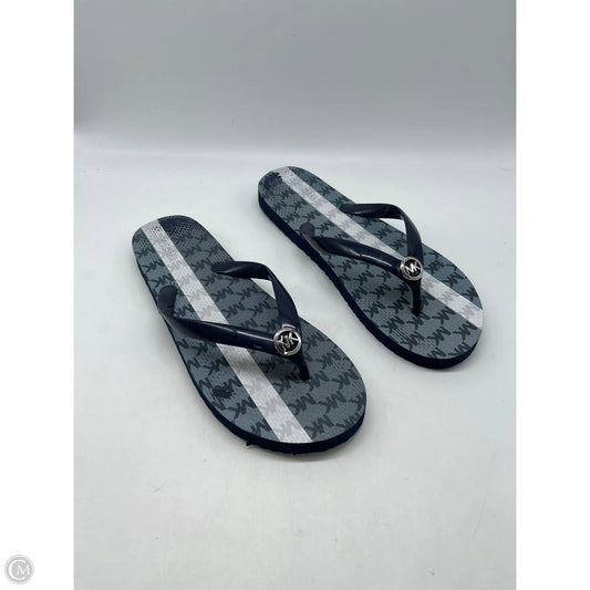 Sandals Flip Flops By Michael By Michael Kors In Blue, Size: 11