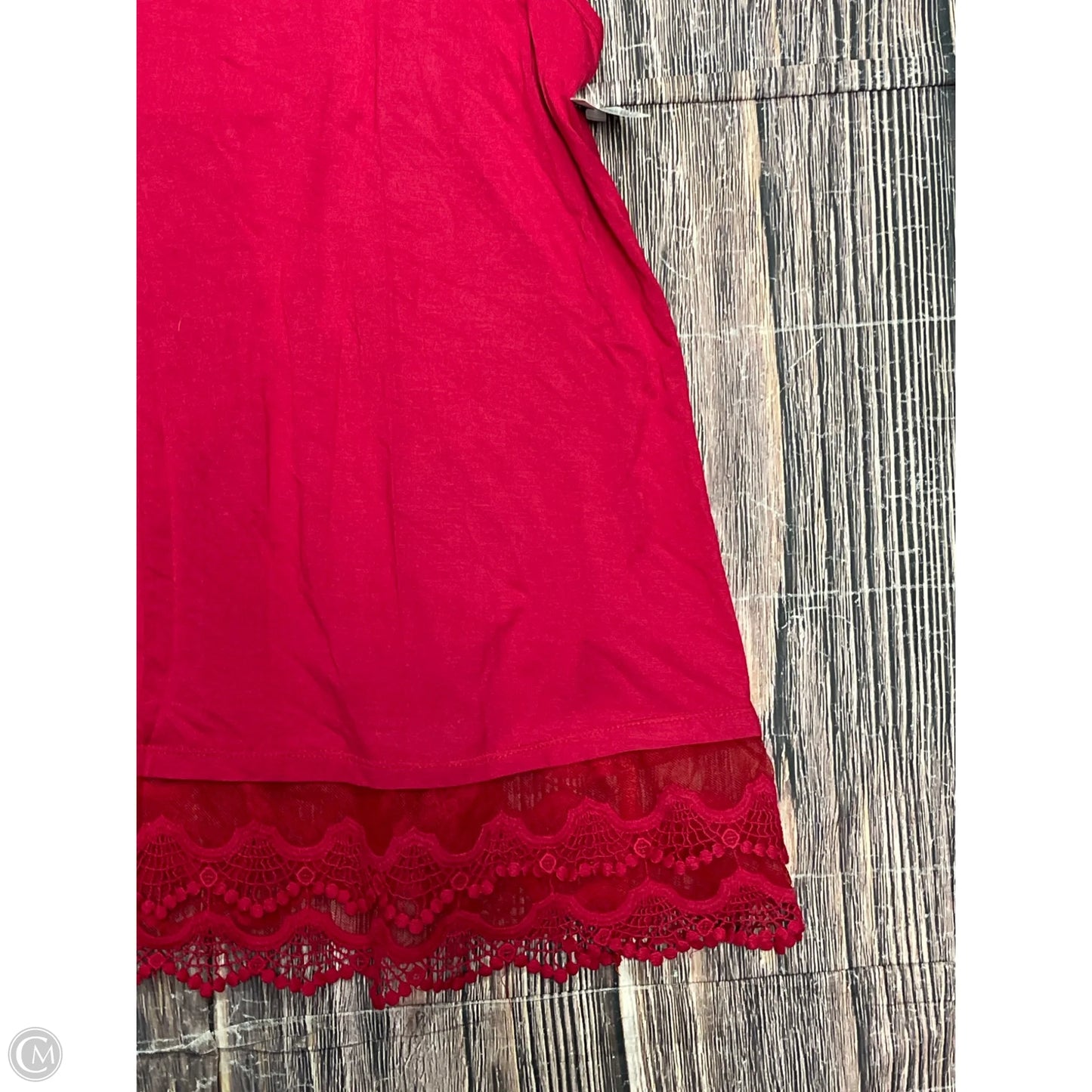Tank Top By Emerald In Red, Size: 1x