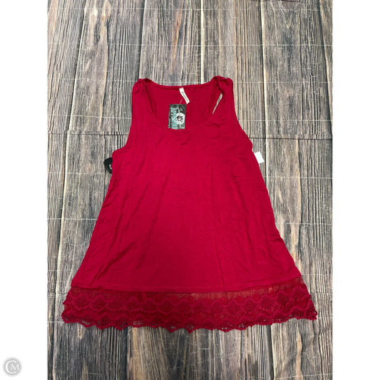 Tank Top By Emerald In Red, Size: 1x