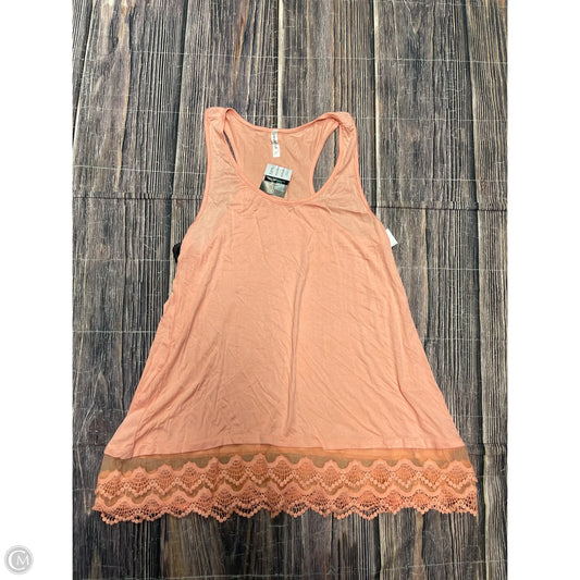 Tank Top By Emerald In Peach, Size: L