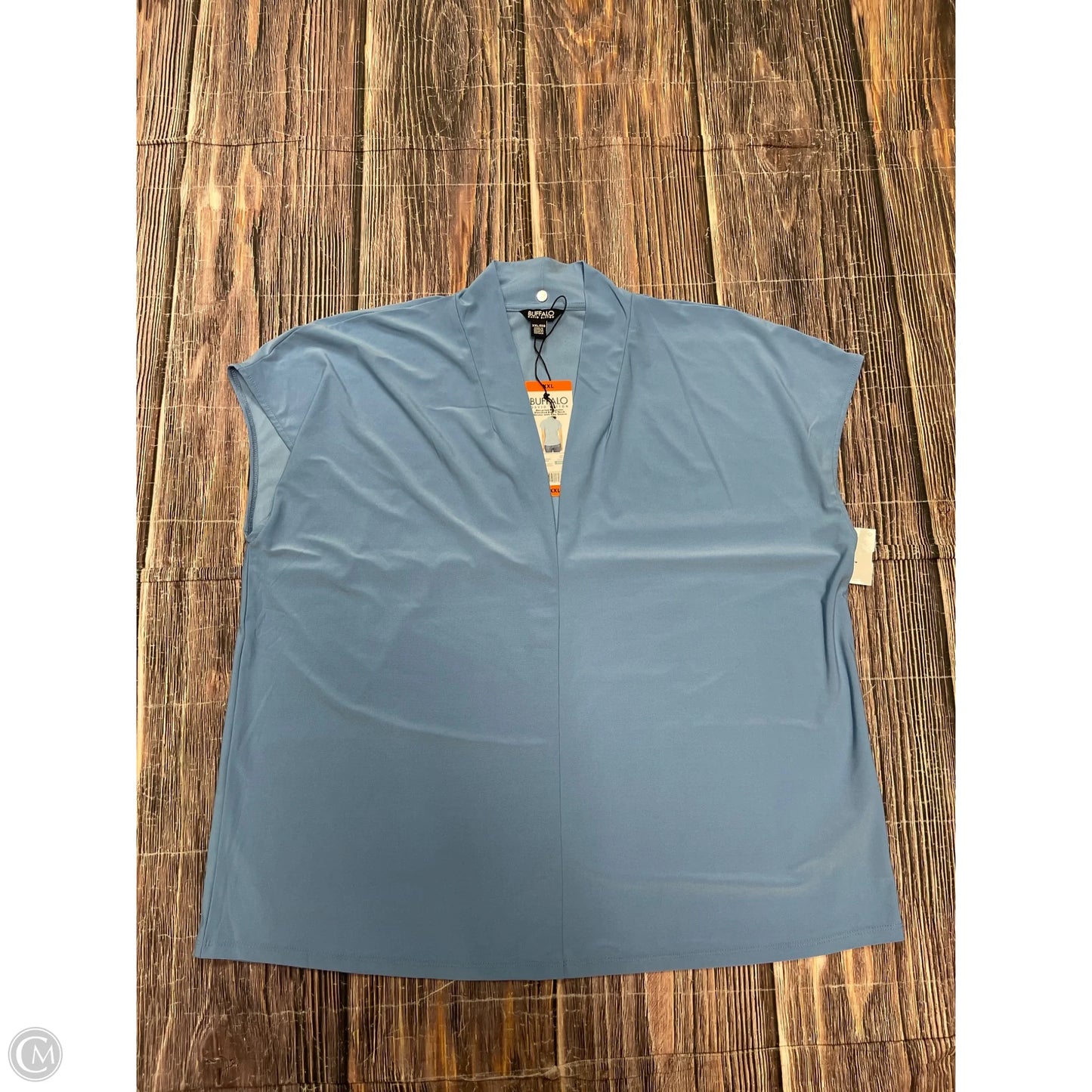 Top Short Sleeve By Buffalo David Bitton In Blue, Size: 1x