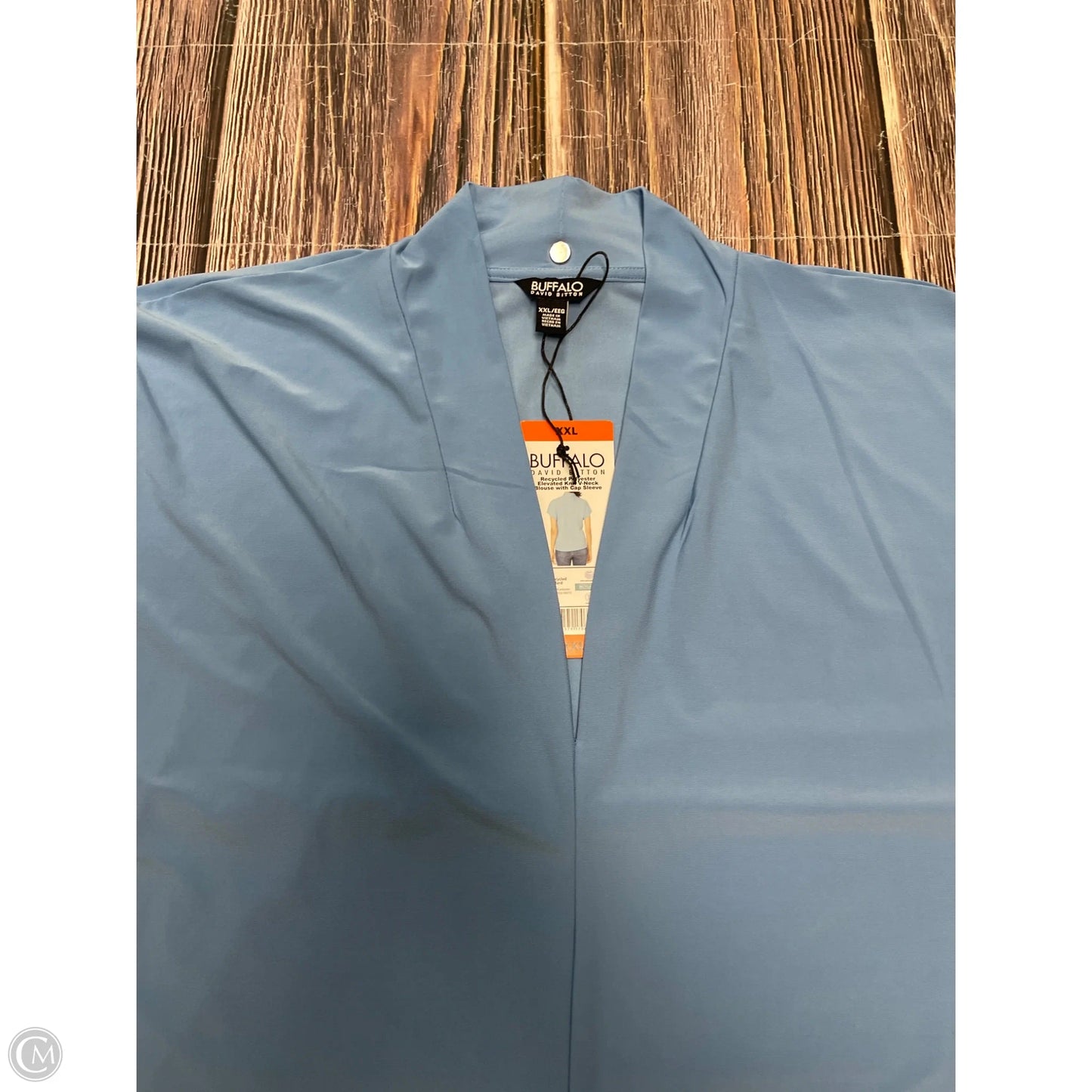 Top Short Sleeve By Buffalo David Bitton In Blue, Size: 1x