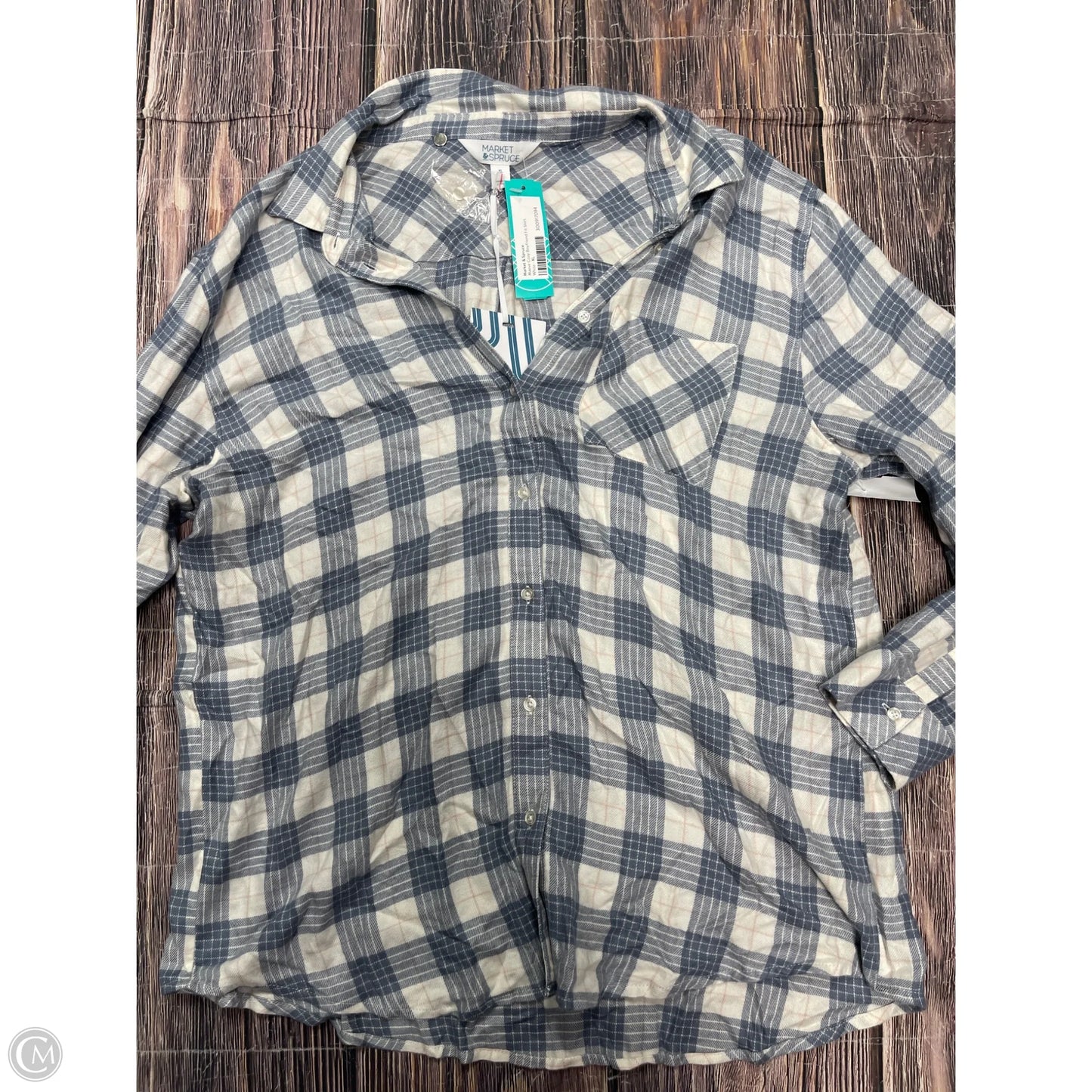Top Long Sleeve By Market & Spruce In Blue, Size: Xl