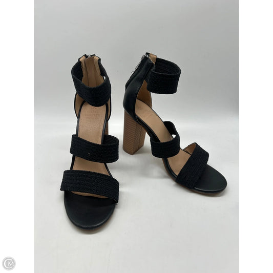 Sandals Heels Block By Oasis Society In Black, Size: 8.5