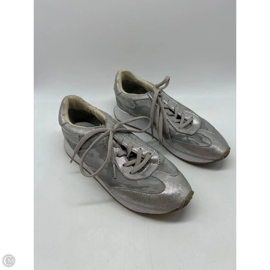 Shoes Sneakers By Dkny In Silver, Size: 8
