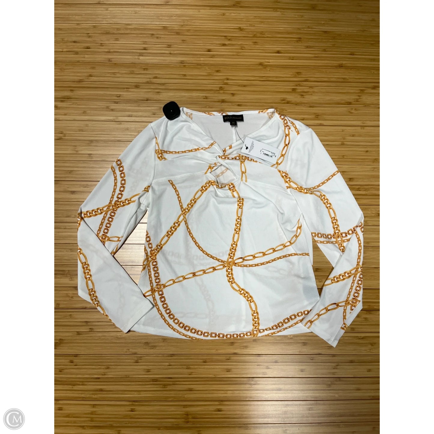 Top Long Sleeve By Bold Elements In White, Size: Mp