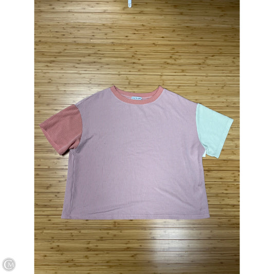 Top Short Sleeve By Clothes Mentor In Pink, Size: Xl
